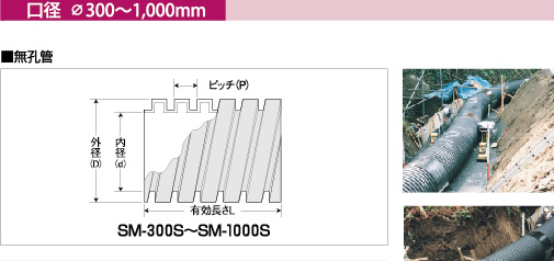 口径 ∅300～1,000mm